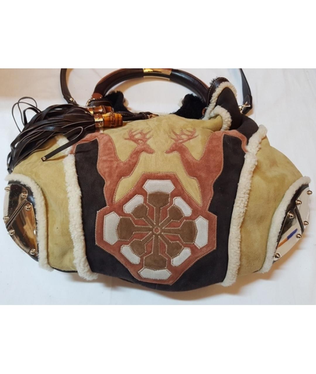 GUCCI Мульти меховая сумка с короткими ручками, фото 2