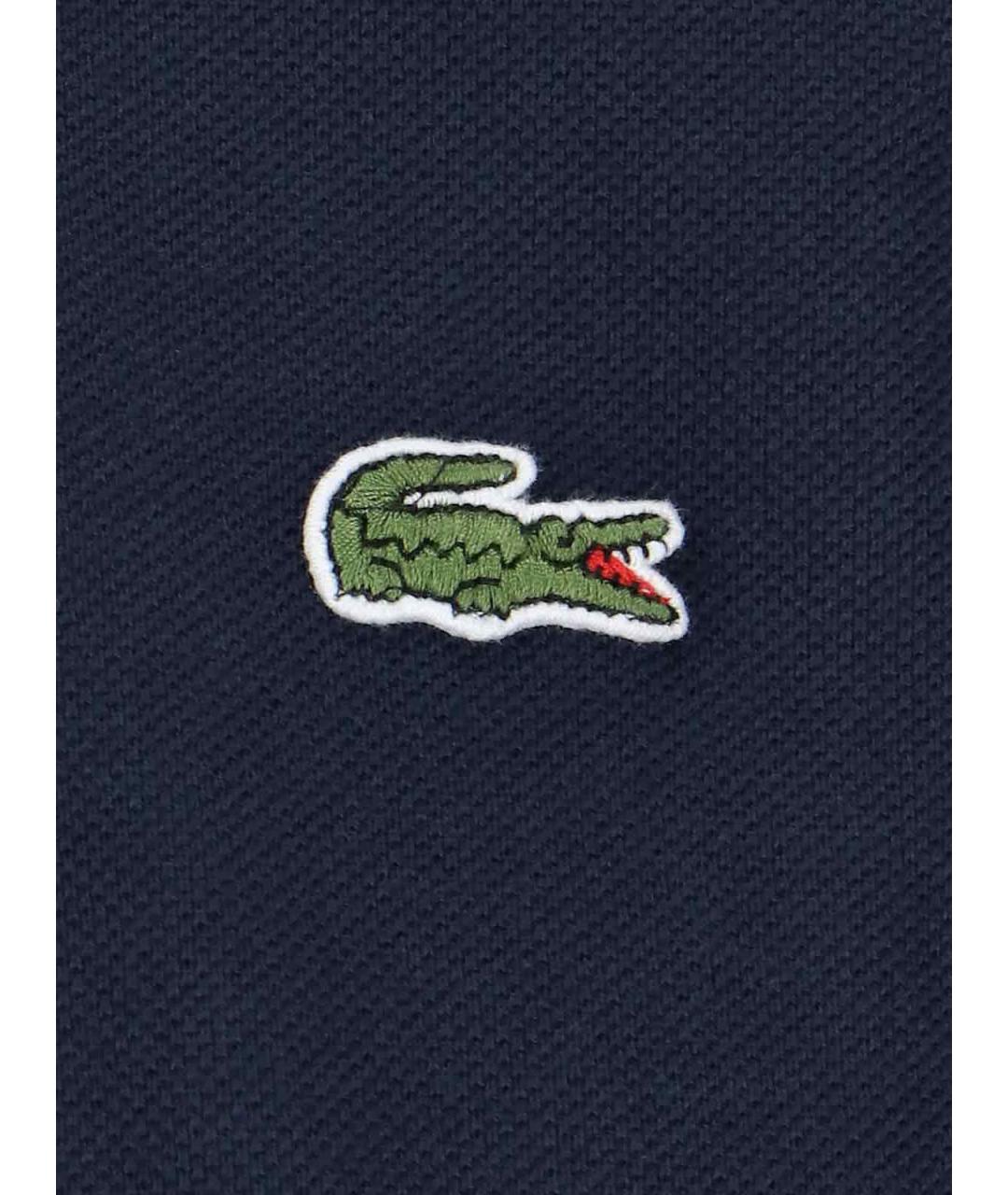 LACOSTE Синее хлопковое поло с коротким рукавом, фото 3