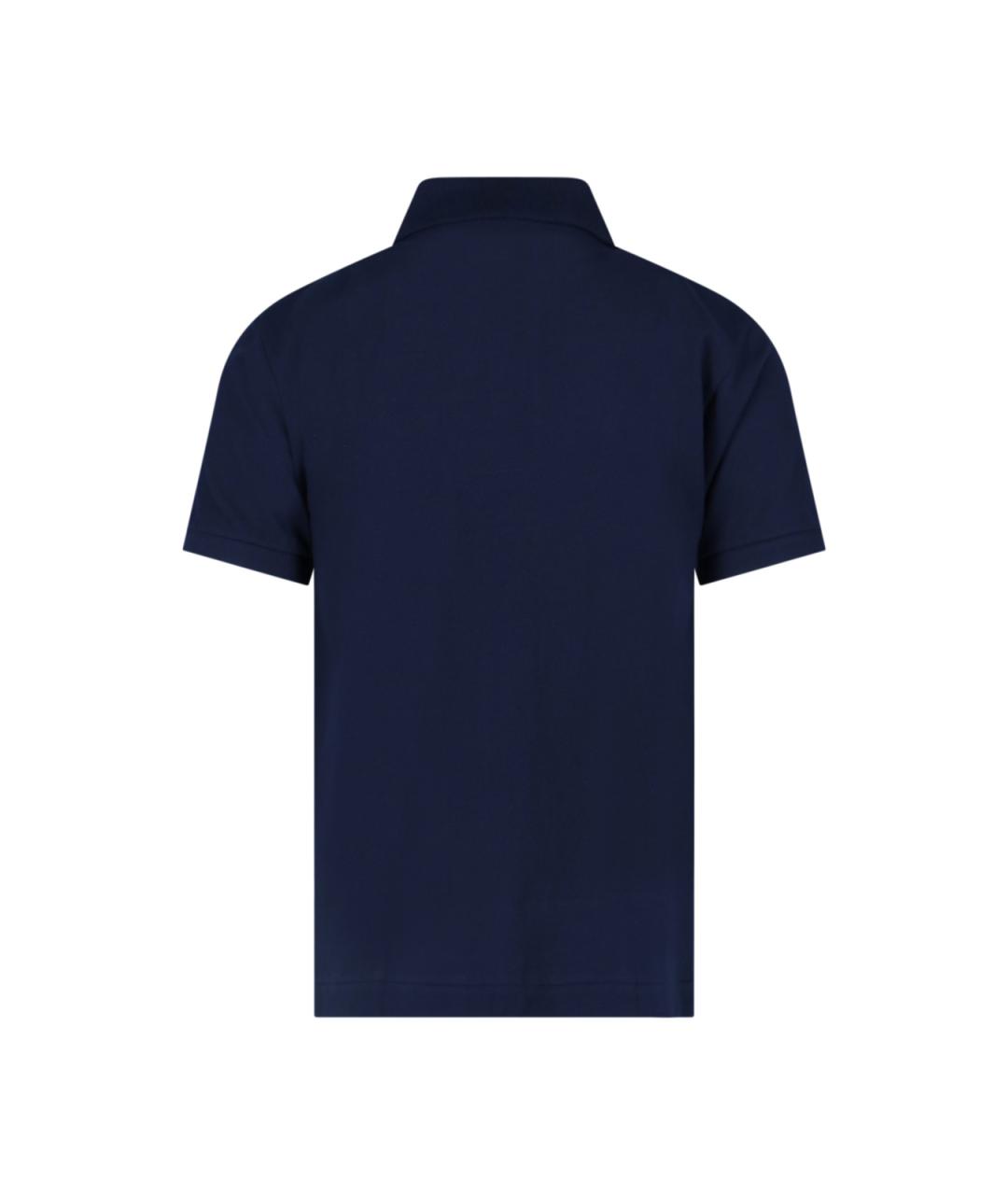 LACOSTE Синее хлопковое поло с коротким рукавом, фото 2