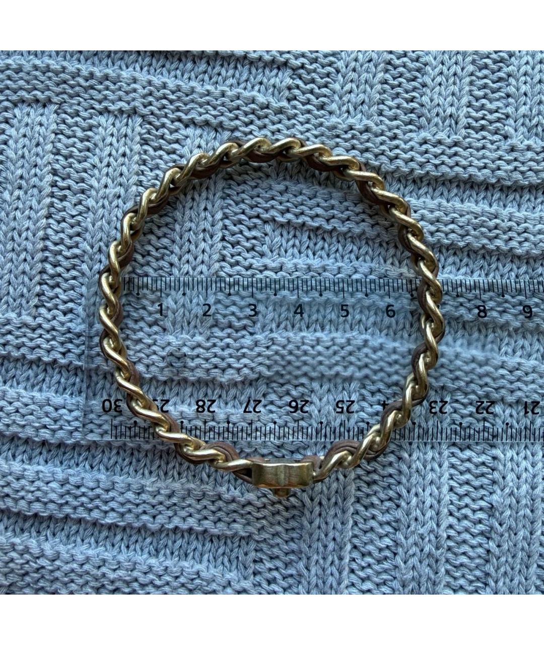 CHANEL Золотой кожаный браслет, фото 7