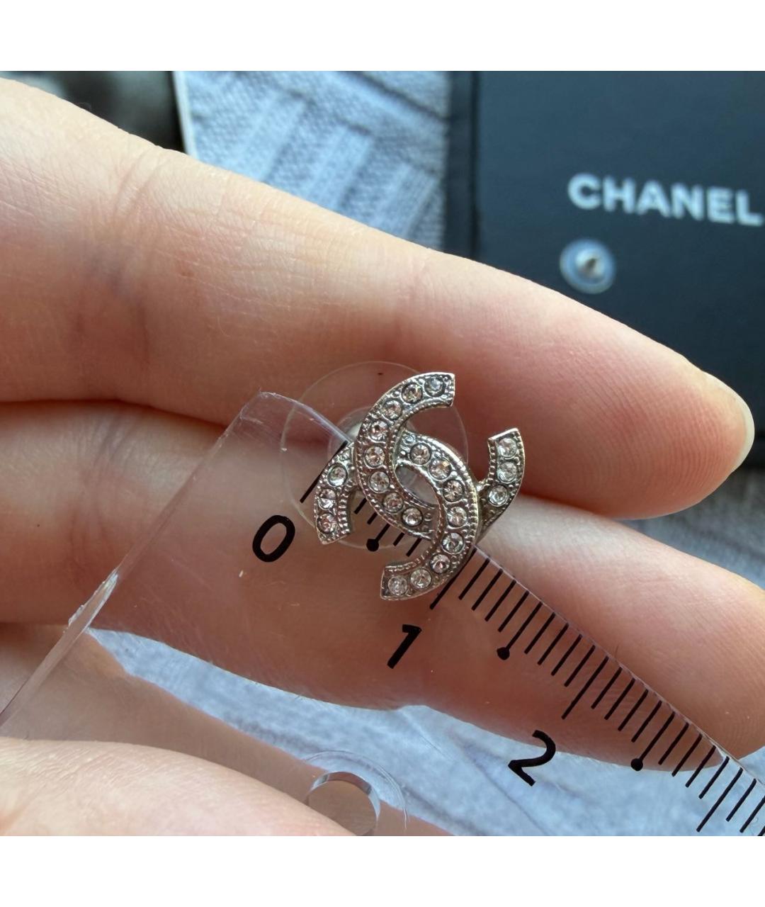 CHANEL Серебряные серьги, фото 6