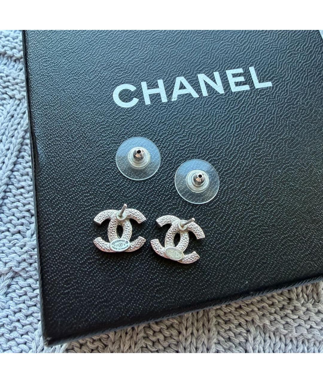 CHANEL Серебряные серьги, фото 4