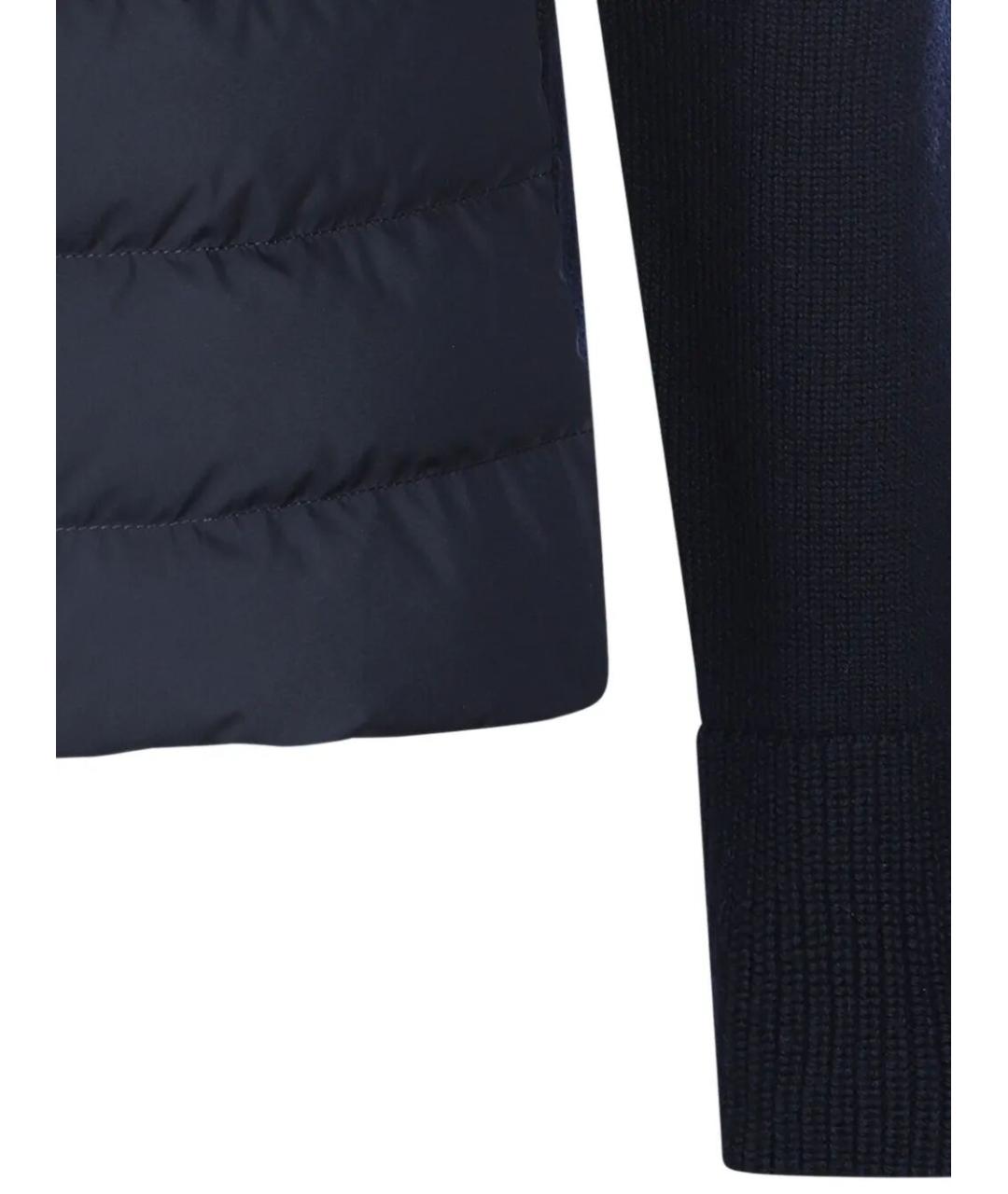 MONCLER Синий полиэстеровый пуховик, фото 4