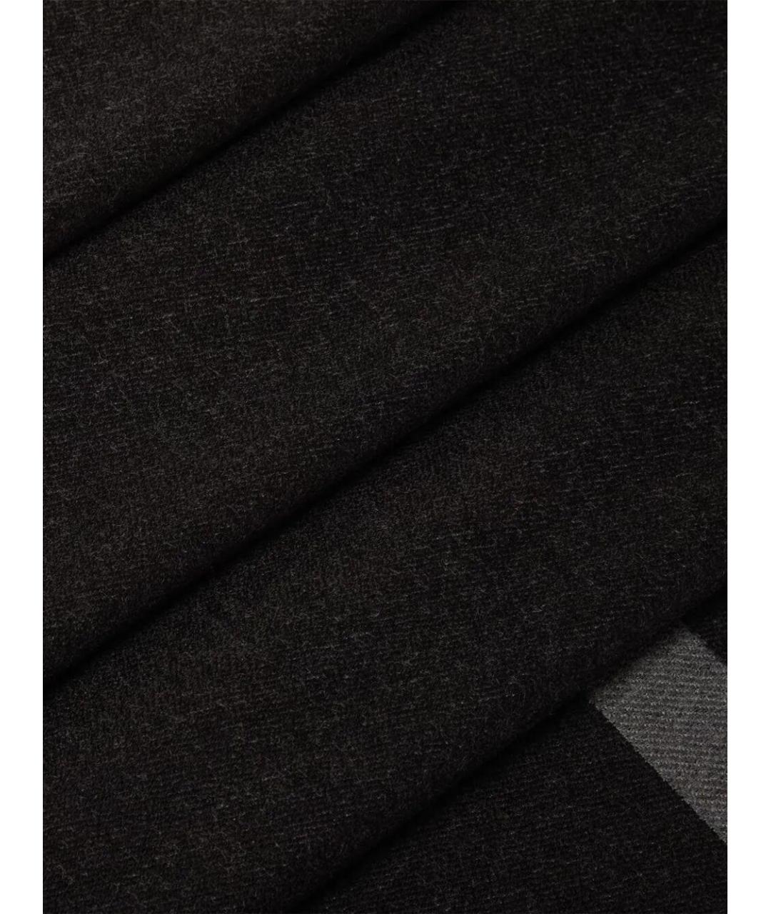 FENDI Черный шерстяной шарф, фото 3