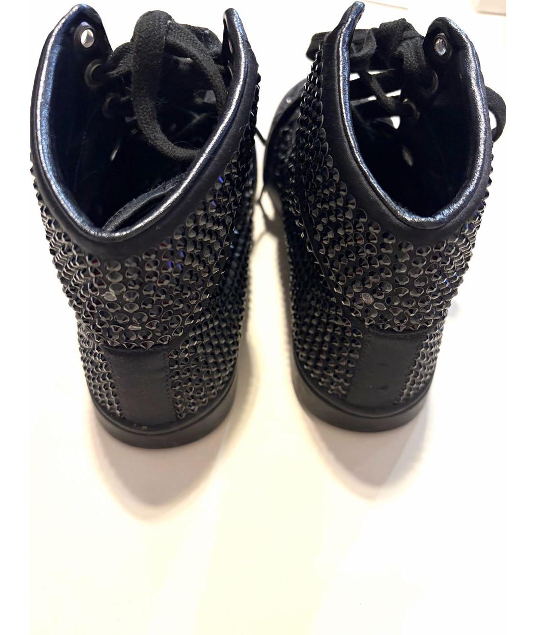 GUCCI Черные текстильные кеды, фото 3