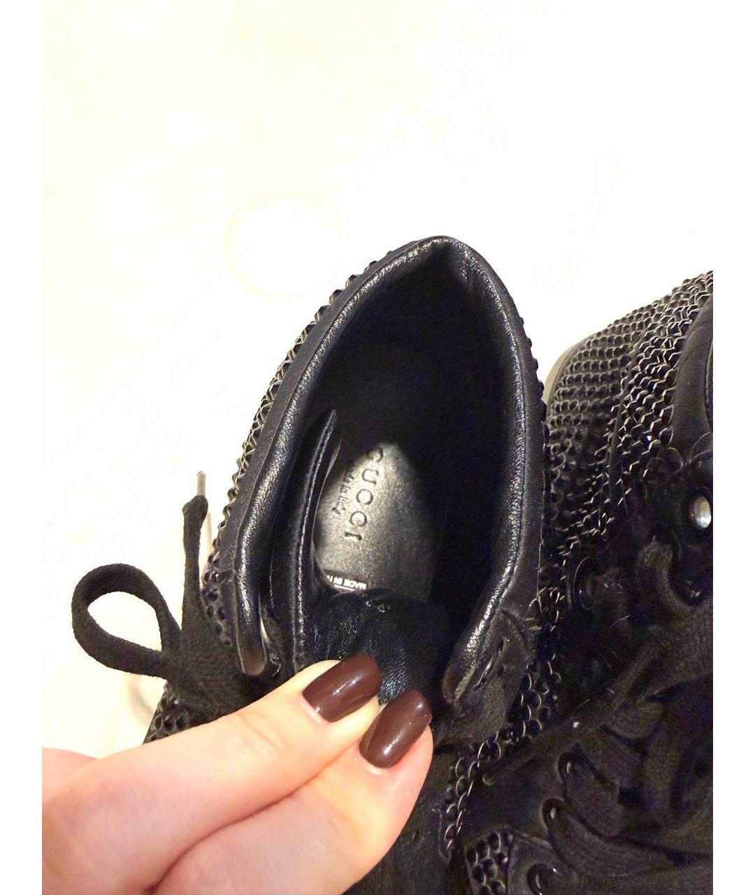 GUCCI Черные текстильные кеды, фото 6