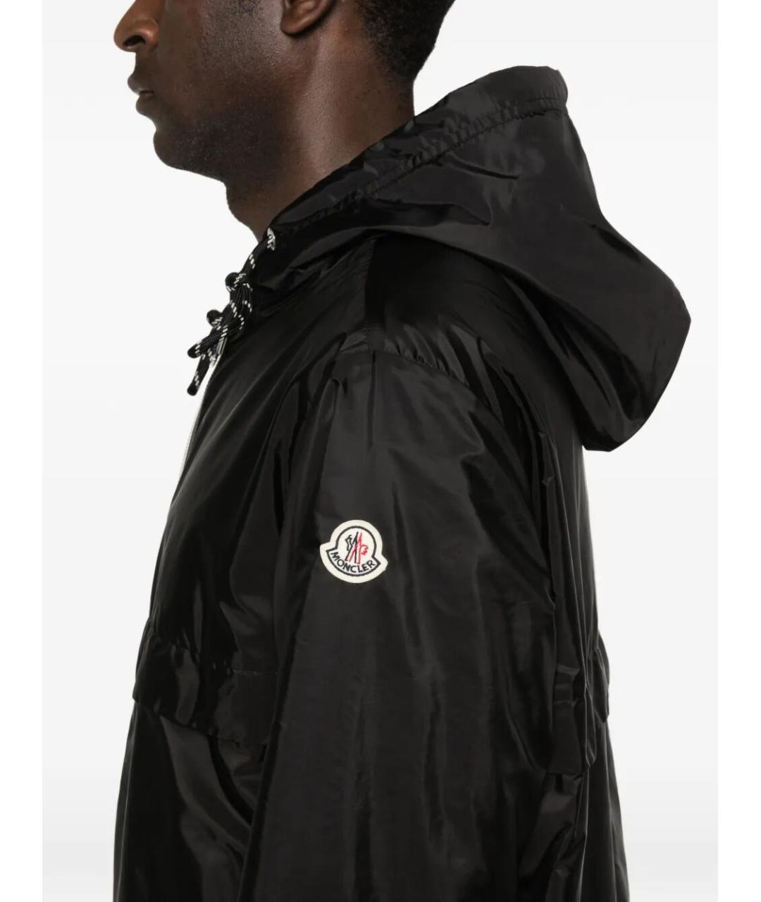 MONCLER Черная полиамидовая куртка, фото 5