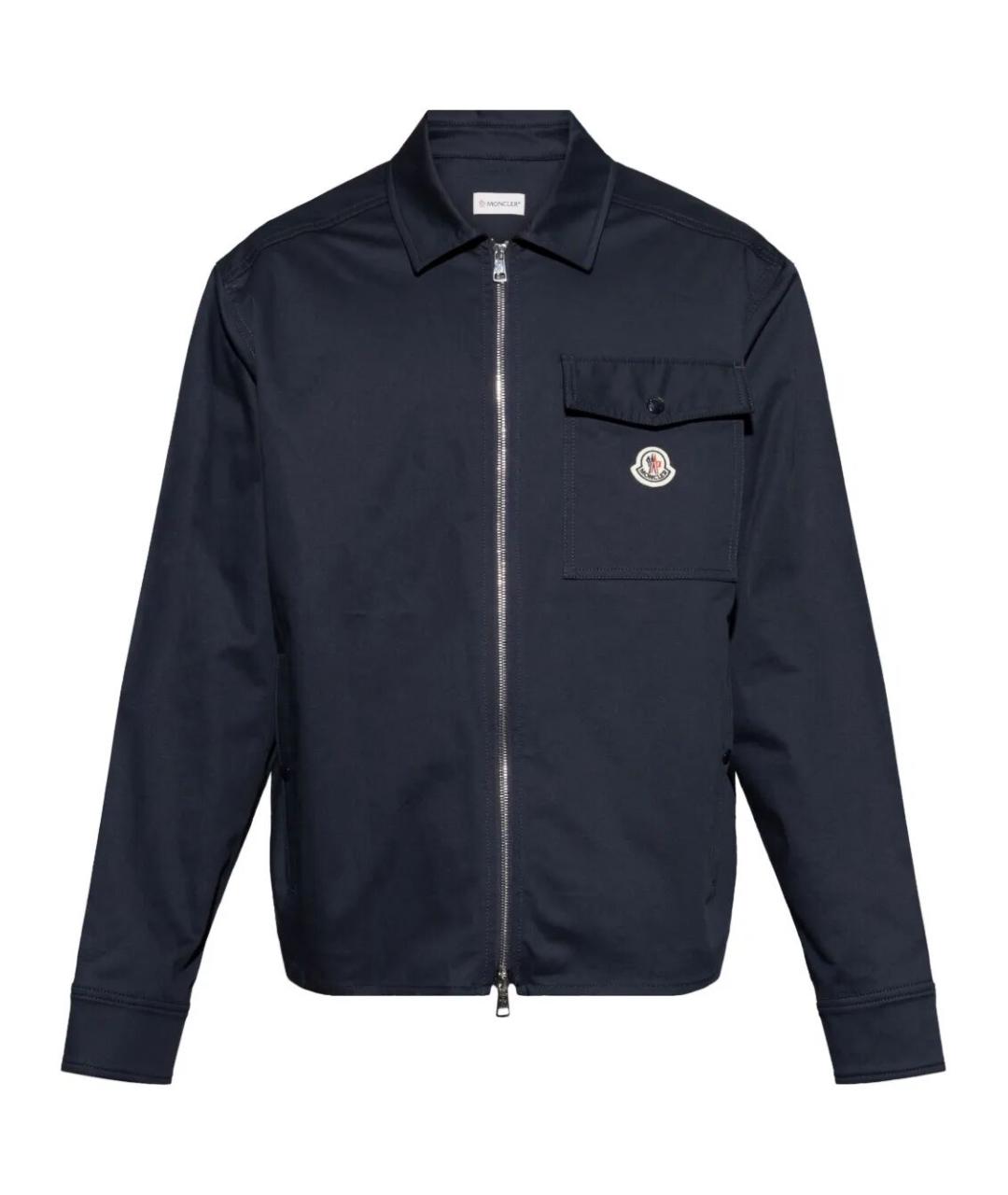 MONCLER Темно-синяя хлопковая куртка, фото 1