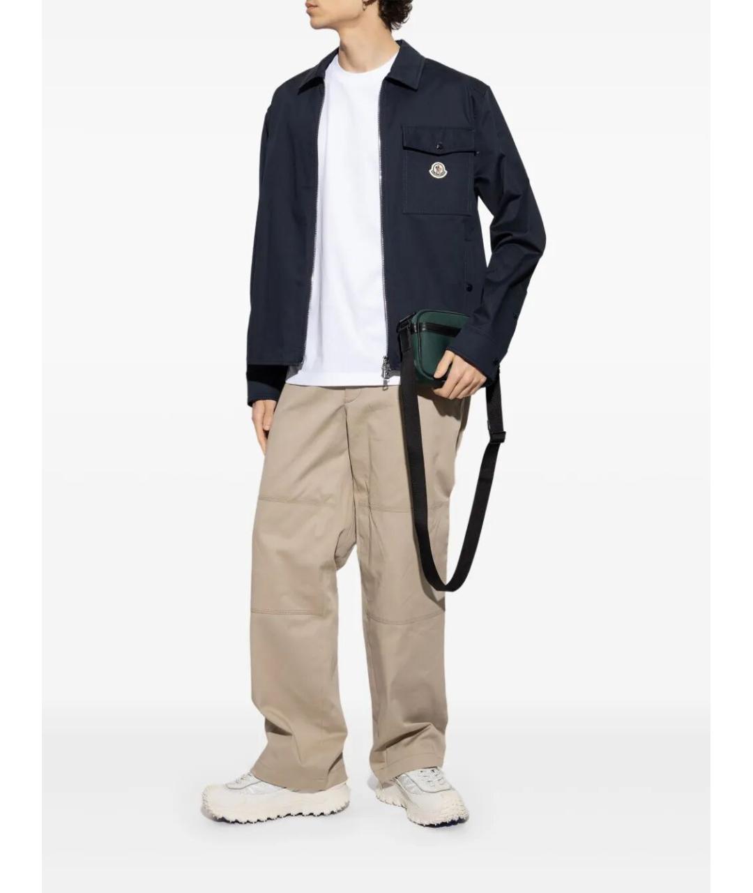 MONCLER Темно-синяя хлопковая куртка, фото 2