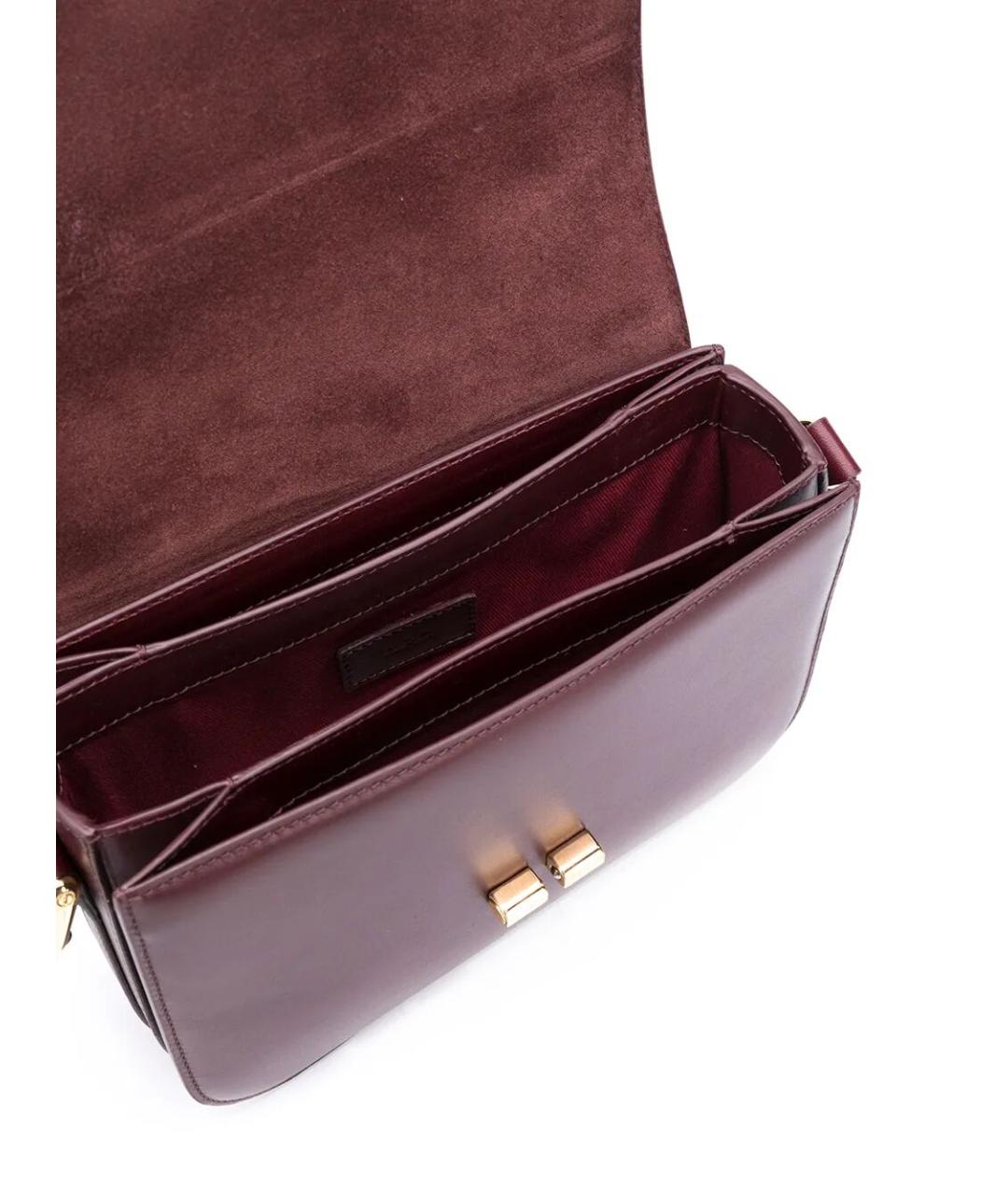 A.P.C. Бордовая кожаная сумка через плечо, фото 5