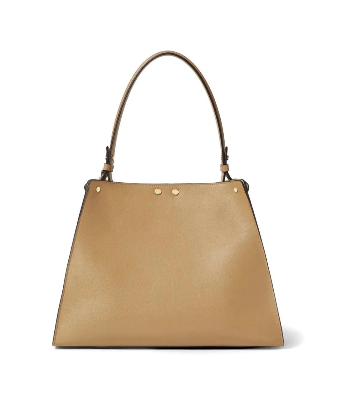 FENDI Бежевая кожаная сумка тоут, фото 2