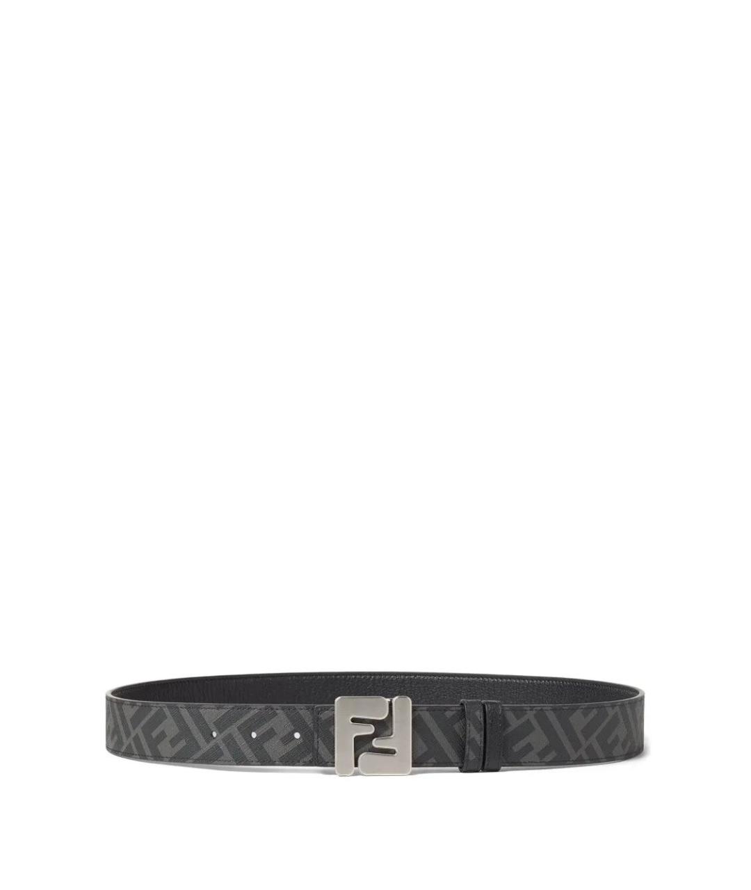 FENDI Черный кожаный ремень, фото 2