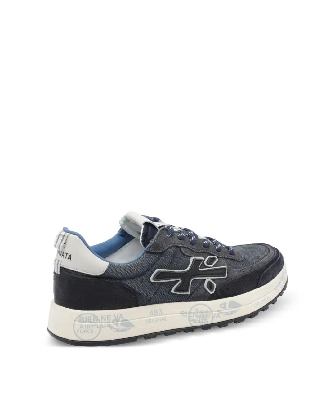 PREMIATA Синие кожаные низкие кроссовки / кеды, фото 2