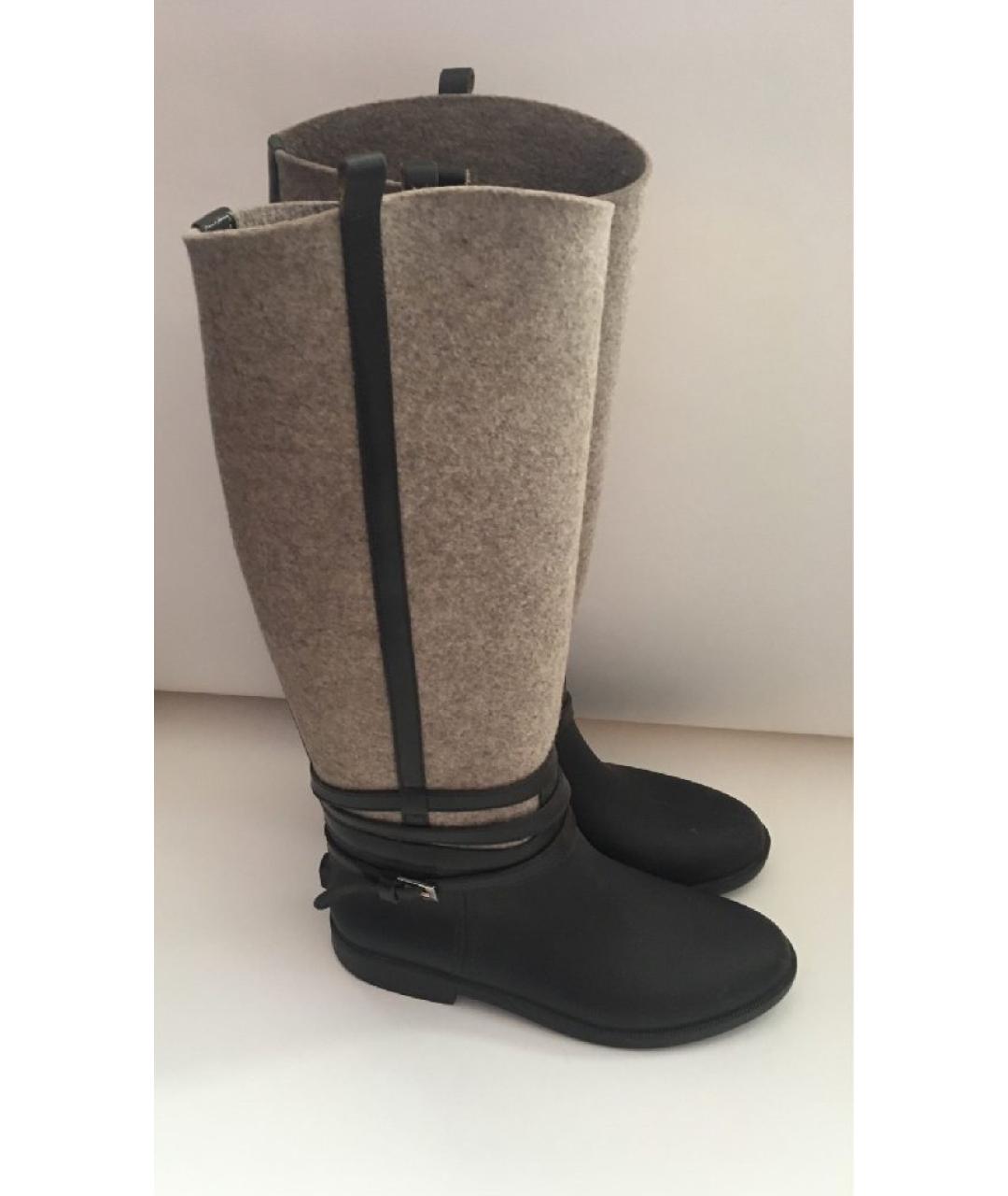 FERRAGAMO Бежевые сапоги, фото 4