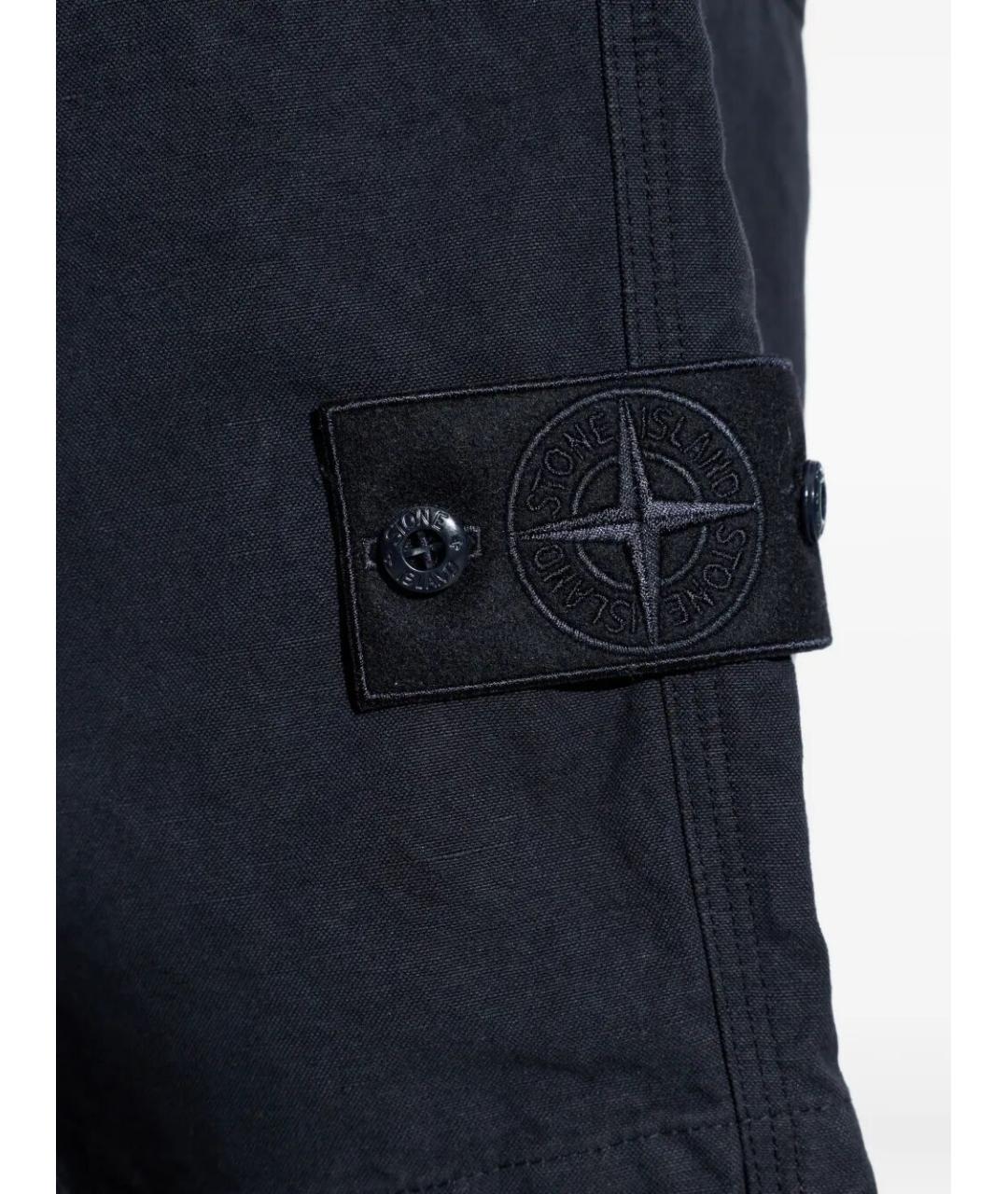 STONE ISLAND Синие хлопковые шорты, фото 5
