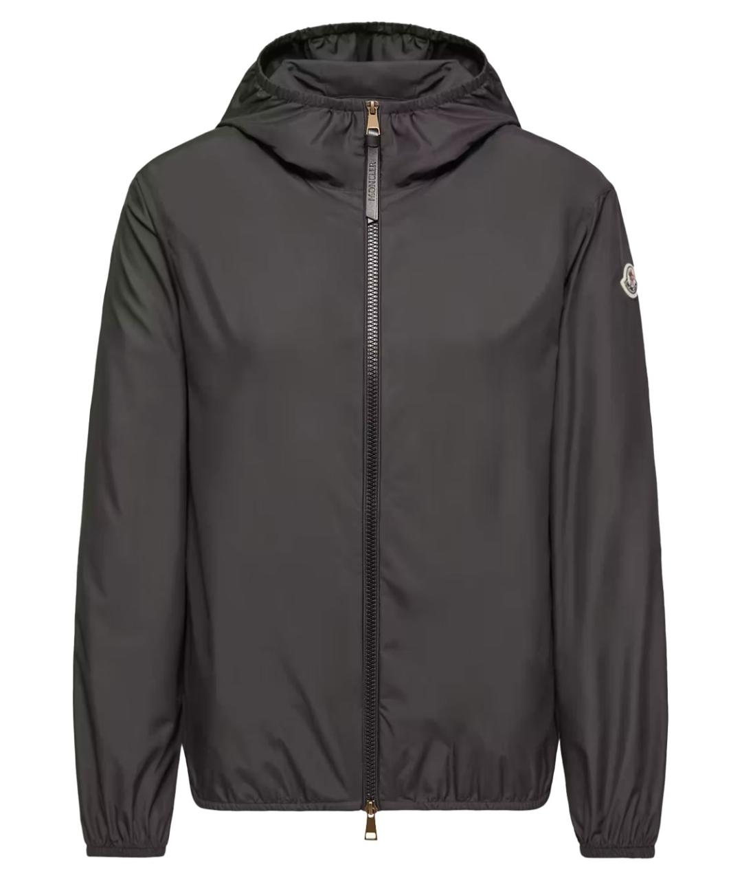 MONCLER Черная полиэстеровая куртка, фото 1