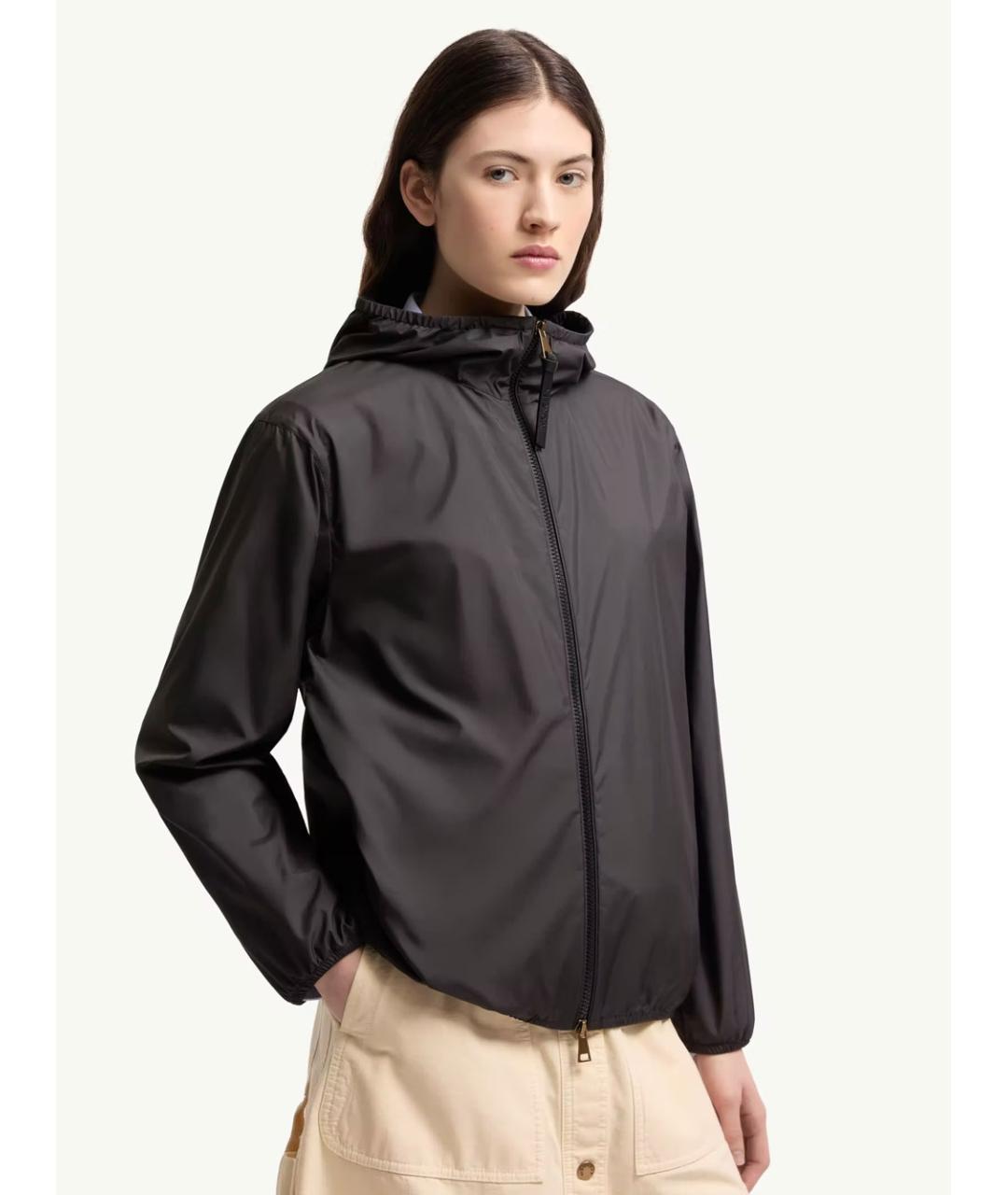 MONCLER Черная полиэстеровая куртка, фото 2