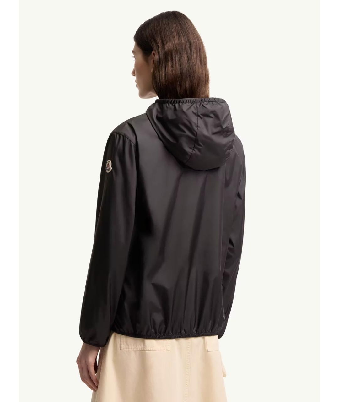 MONCLER Черная полиэстеровая куртка, фото 3