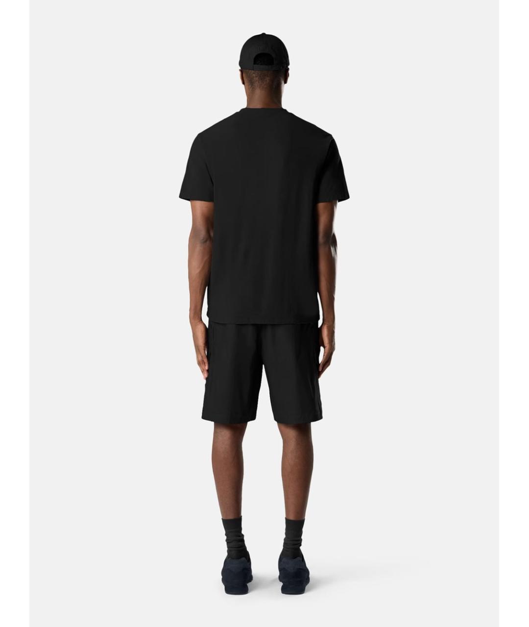 STONE ISLAND Черная хлопковая футболка, фото 3