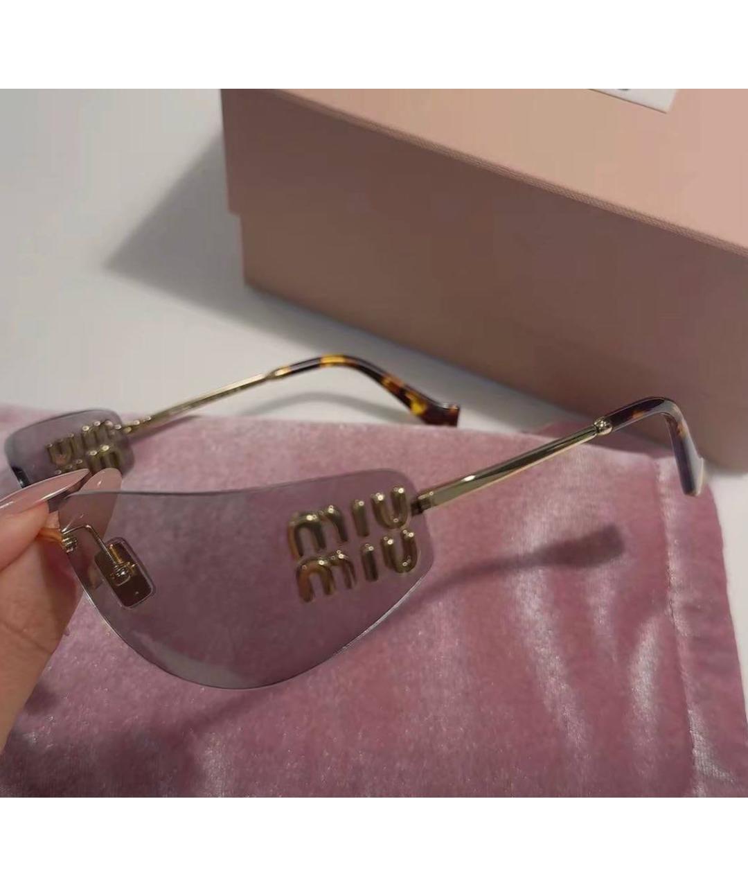 MIU MIU Мульти металлические солнцезащитные очки, фото 4