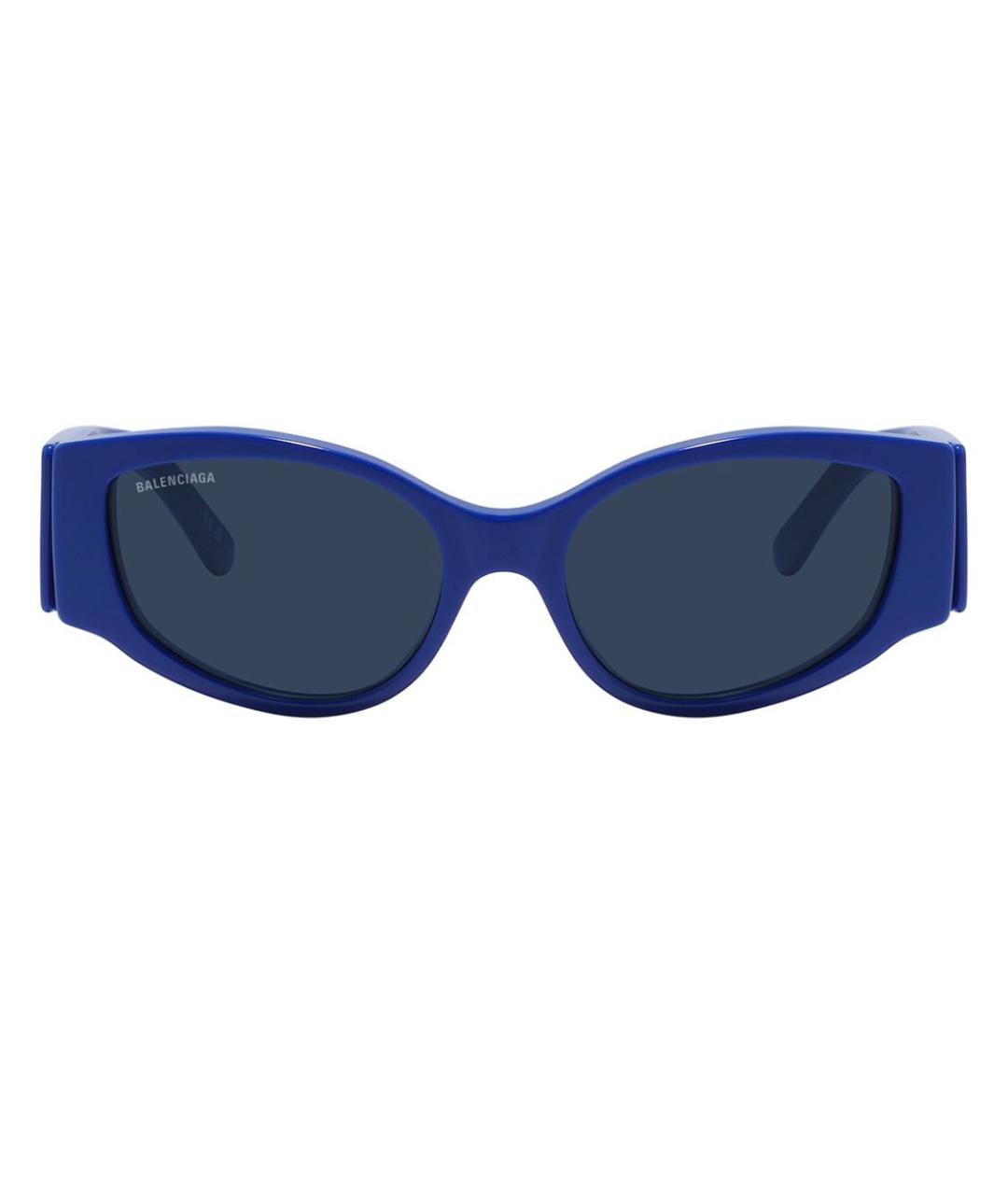BALENCIAGA Синие пластиковые солнцезащитные очки, фото 1