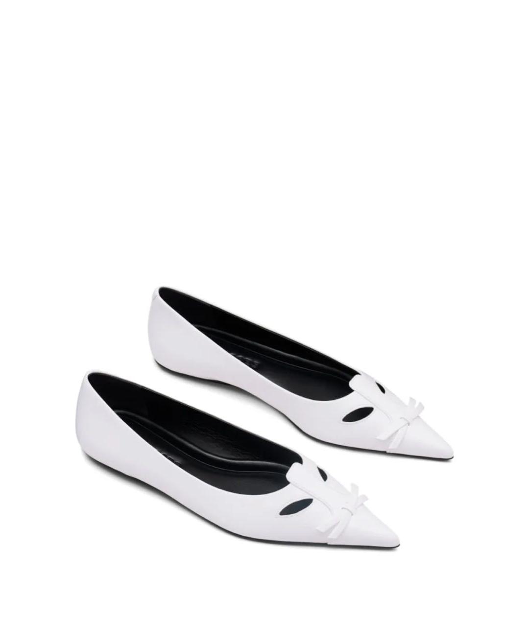 MARC JACOBS Белые кожаные балетки, фото 2