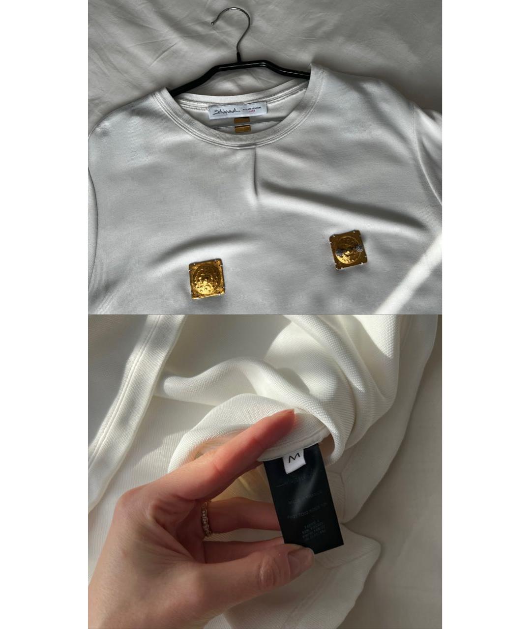 SCHIAPARELLI Белая вискозная блузы, фото 6