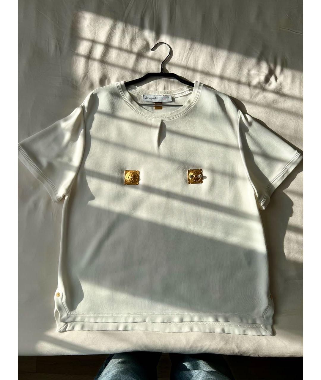 SCHIAPARELLI Белая вискозная блузы, фото 4