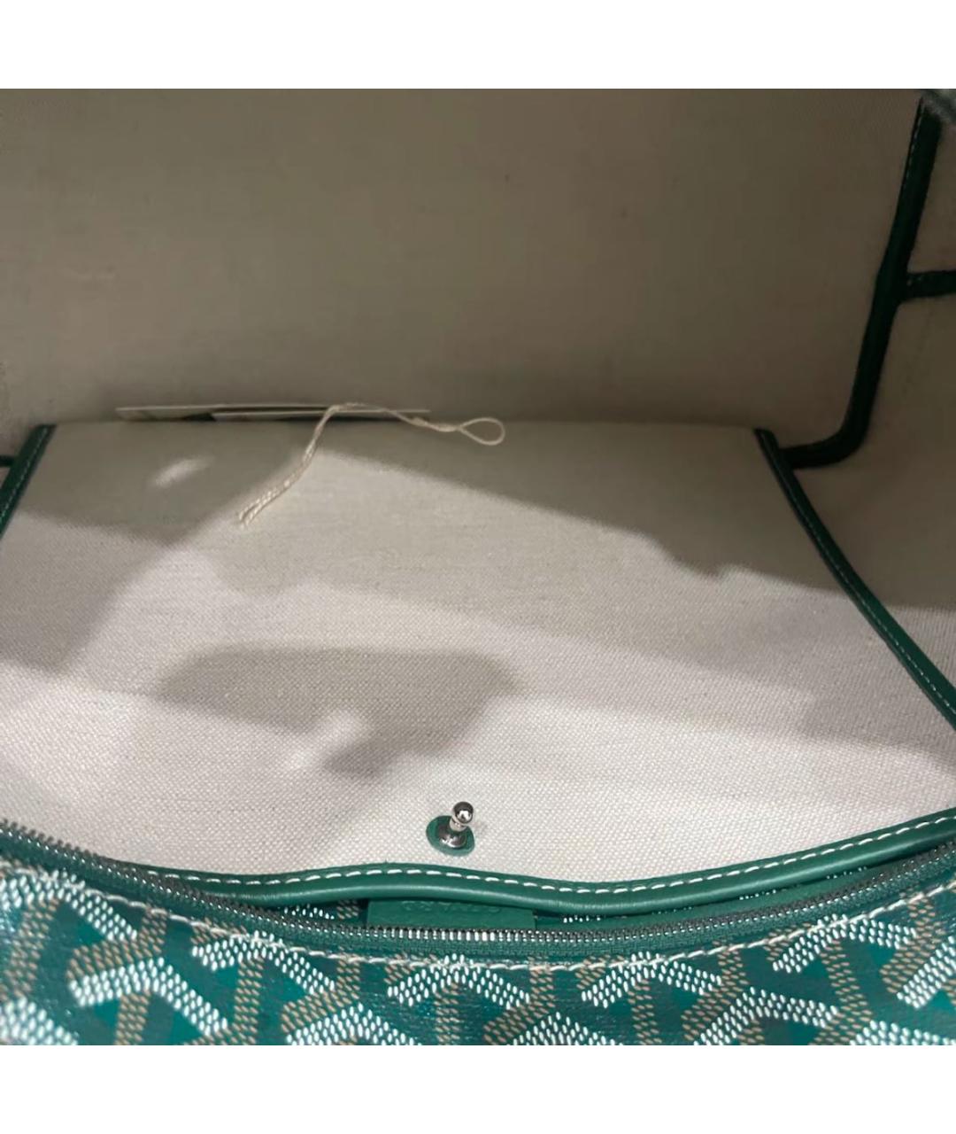 GOYARD Зеленая сумка тоут, фото 4