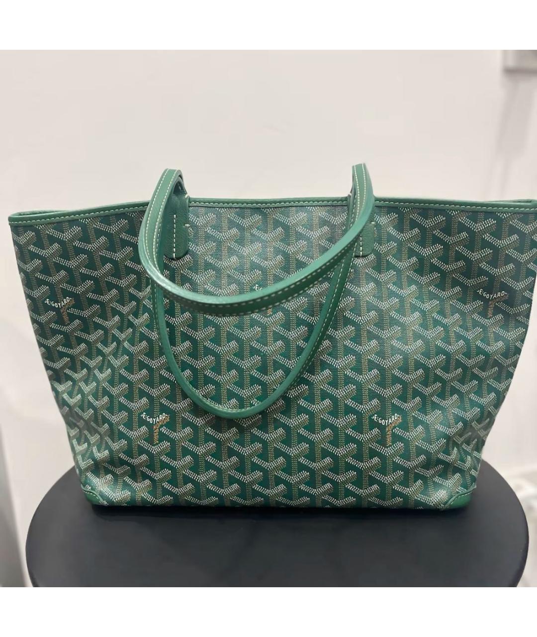 GOYARD Зеленая сумка тоут, фото 3