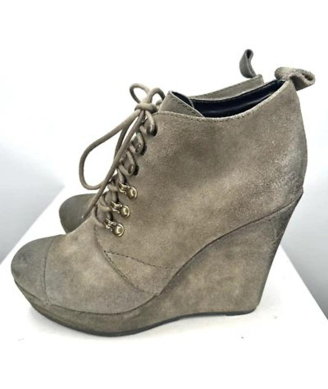 DIESEL Бежевые замшевые ботильоны, фото 8