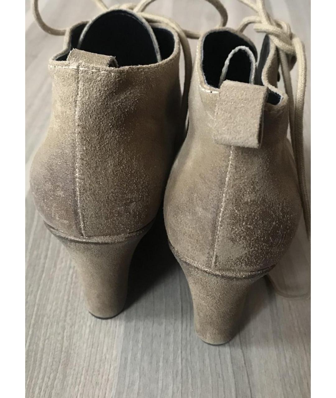 DIESEL Бежевые замшевые ботильоны, фото 4