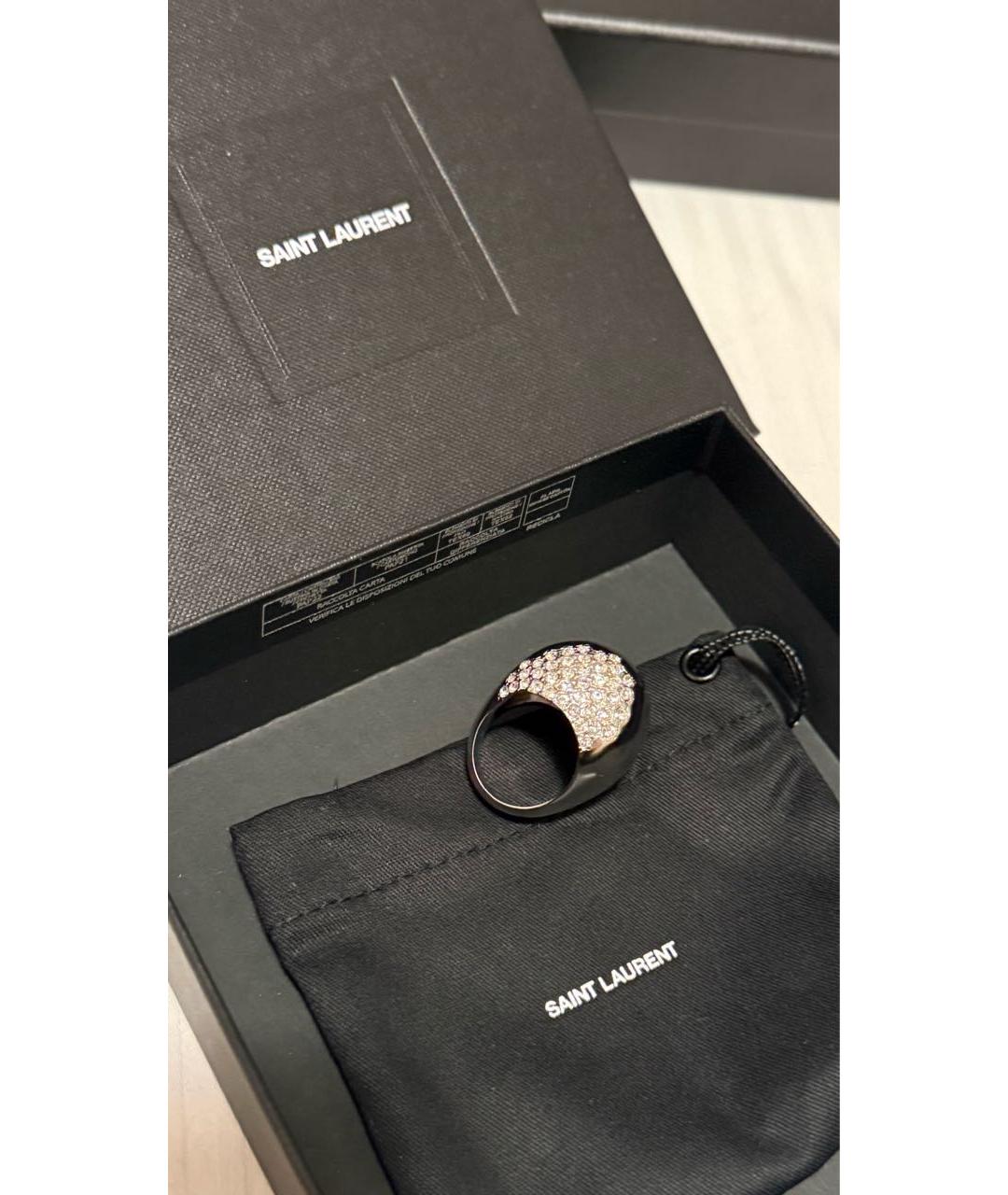 SAINT LAURENT Серебряное латунное кольцо, фото 2