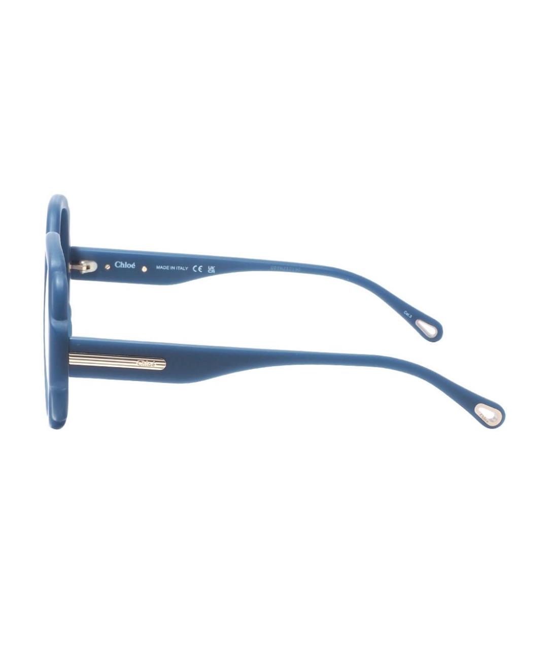 CHLOE Синие пластиковые солнцезащитные очки, фото 3