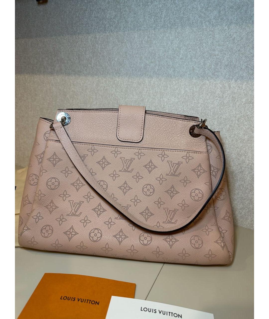 LOUIS VUITTON Розовая кожаная сумка с короткими ручками, фото 3