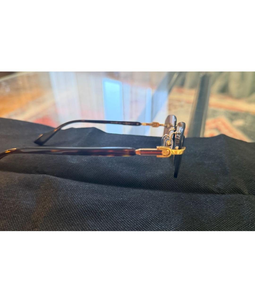 GUCCI Коричневые металлические солнцезащитные очки, фото 2