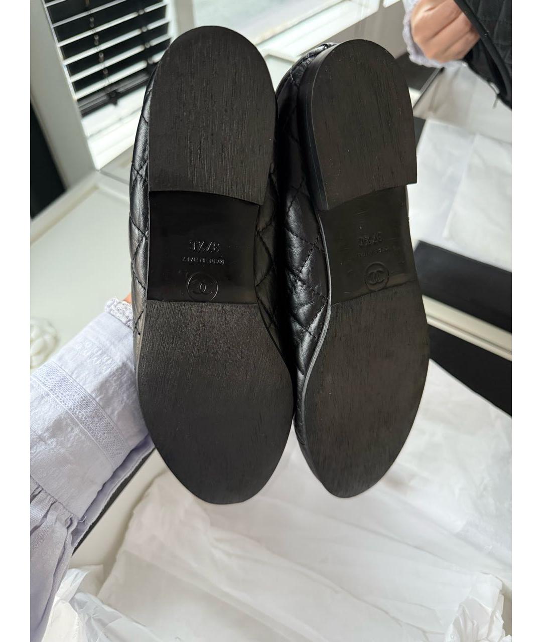 CHANEL Черные кожаные балетки, фото 7