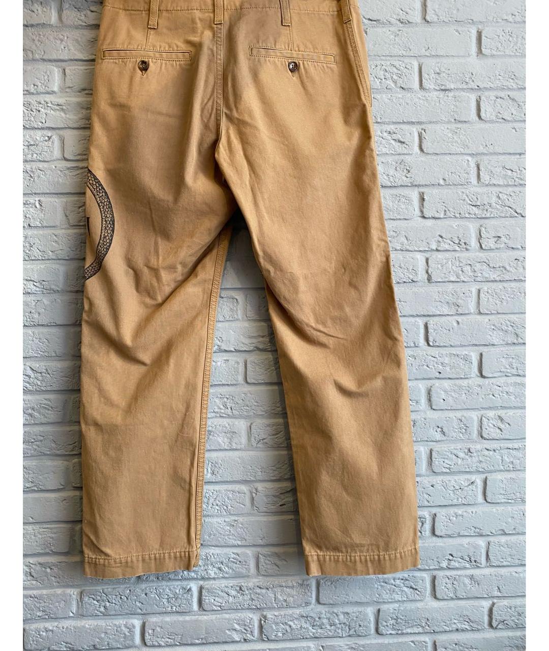 GUCCI Бежевые хлопковые прямые джинсы, фото 2