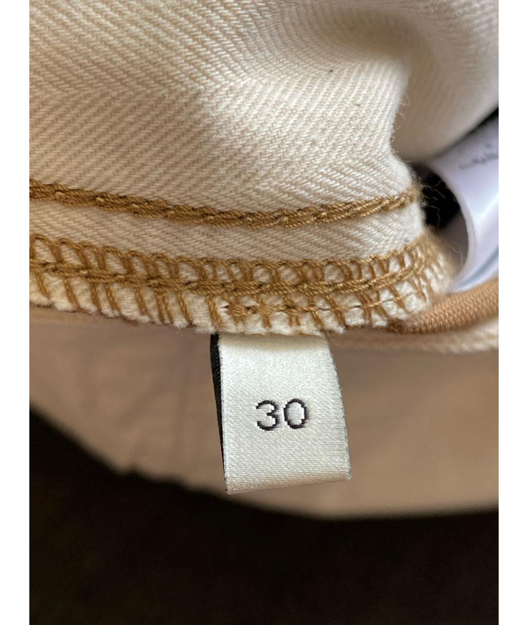 GUCCI Бежевые хлопковые прямые джинсы, фото 5