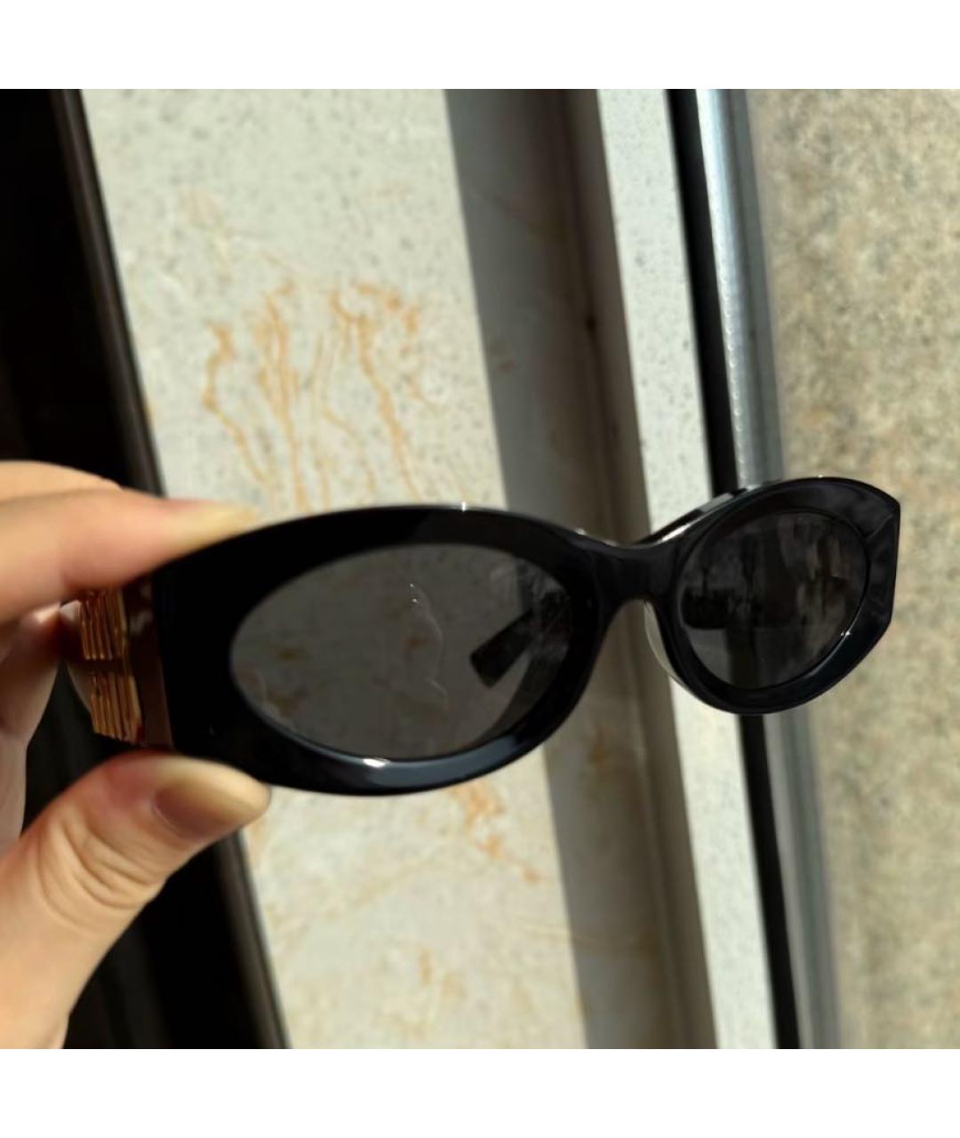 MIU MIU Черные пластиковые солнцезащитные очки, фото 3