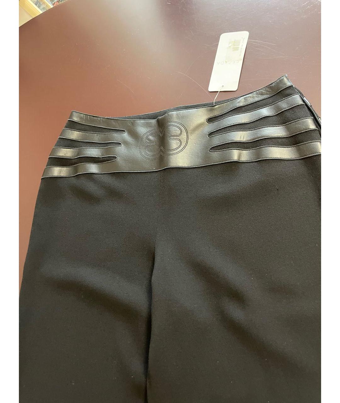 ESCADA Черные шерстяные прямые брюки, фото 3