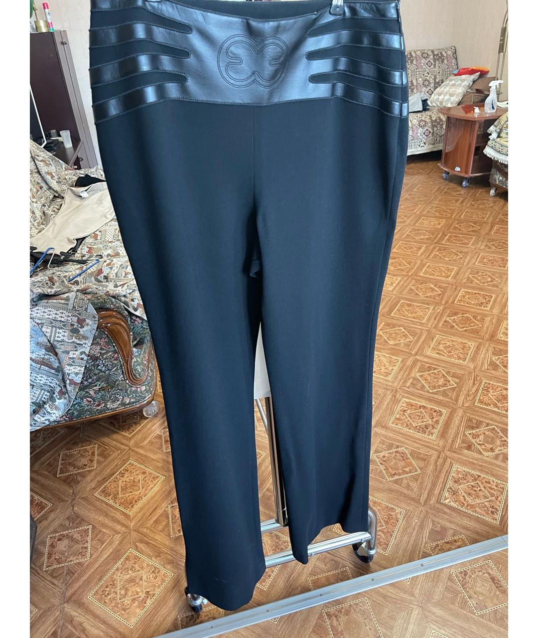 ESCADA Черные шерстяные прямые брюки, фото 9