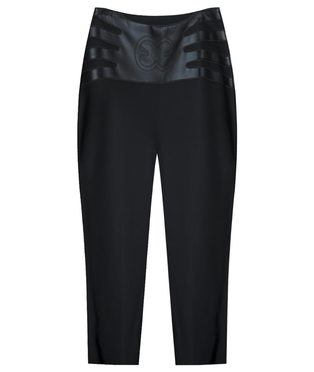 ESCADA Черные шерстяные прямые брюки, фото 1