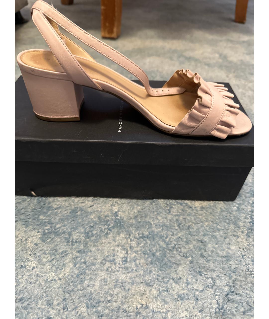 MICHAEL KORS Розовые кожаные босоножки, фото 6