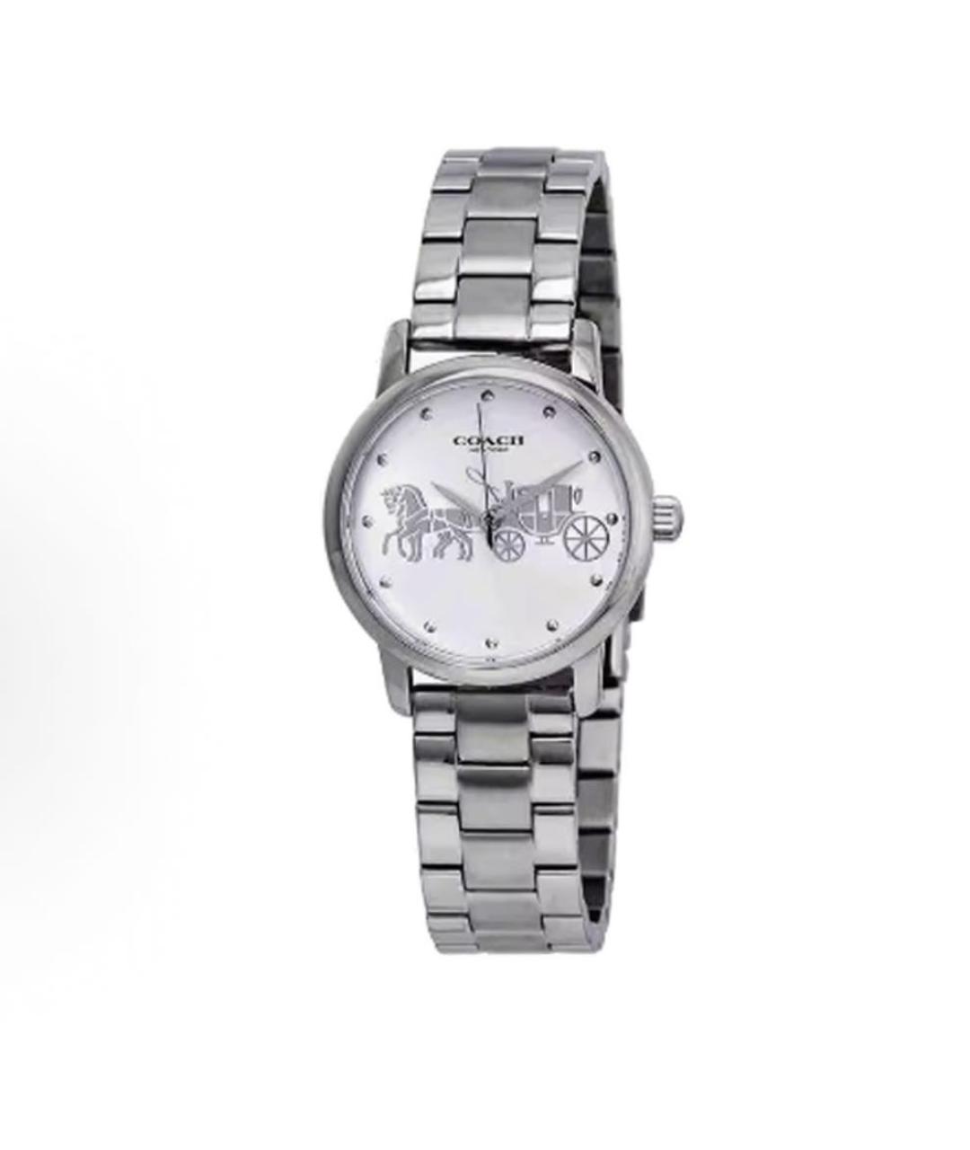 COACH Серебряные стальные часы, фото 7