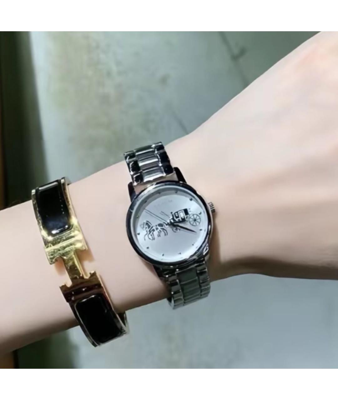 COACH Серебряные стальные часы, фото 5