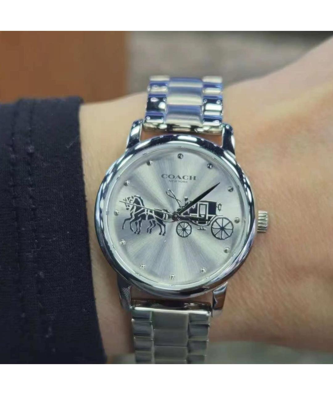 COACH Серебряные стальные часы, фото 4