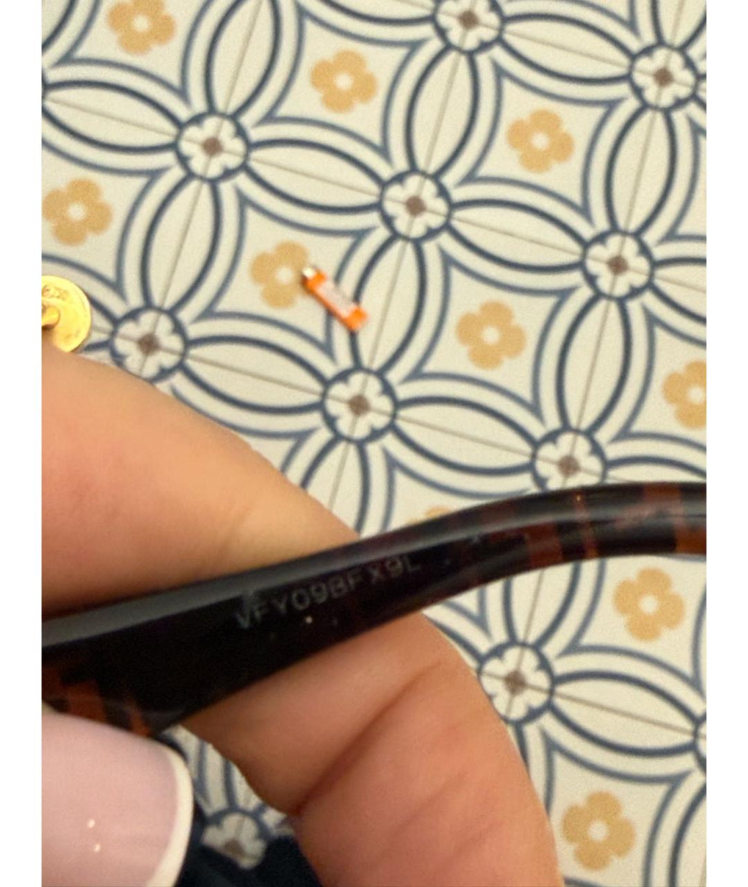 FENDI Коричневые пластиковые солнцезащитные очки, фото 3