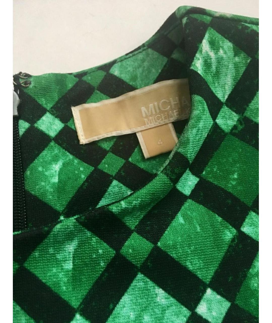 MICHAEL MICHAEL KORS Зеленые полиэстеровое повседневное платье, фото 5