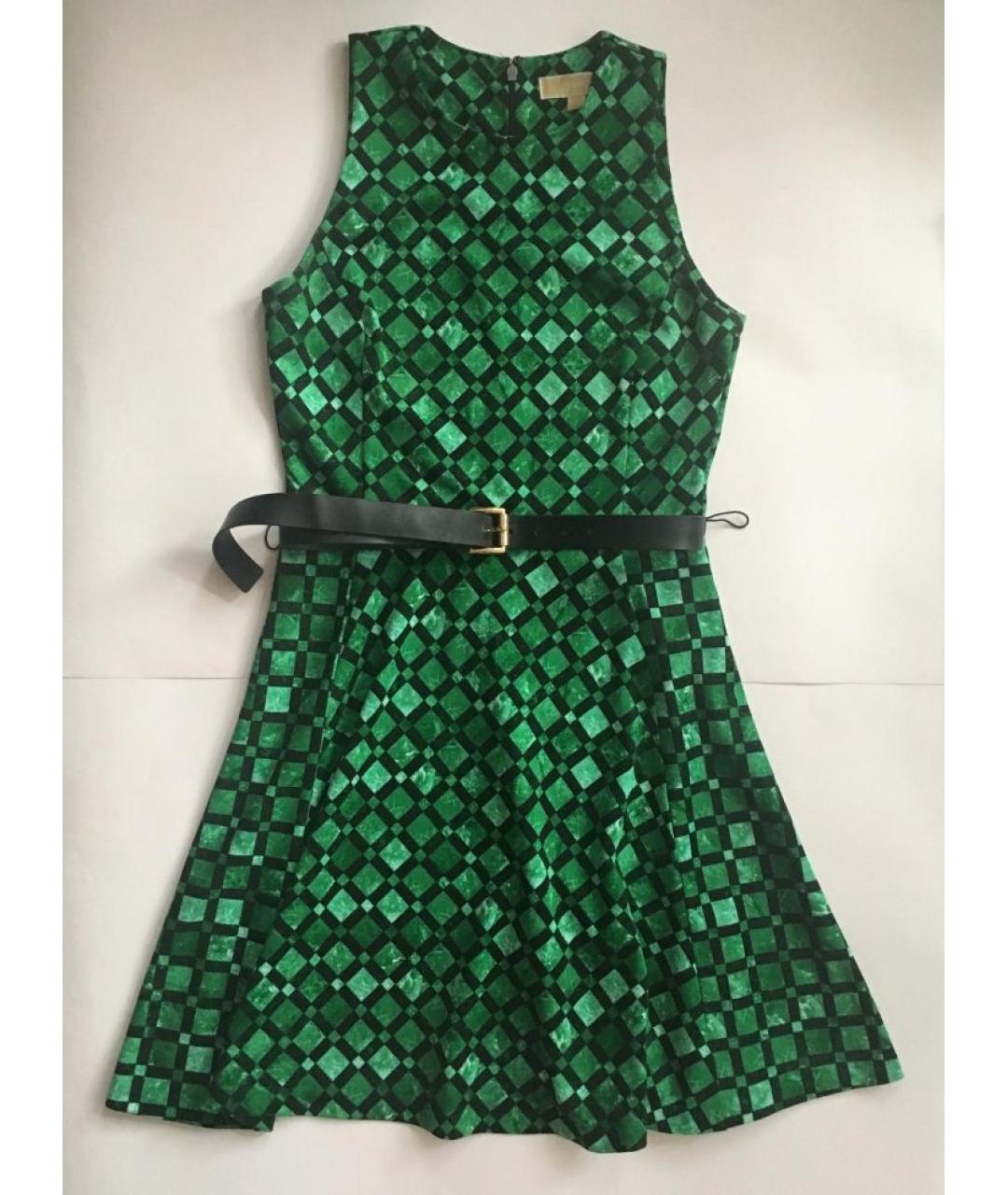 MICHAEL MICHAEL KORS Зеленые полиэстеровое повседневное платье, фото 10